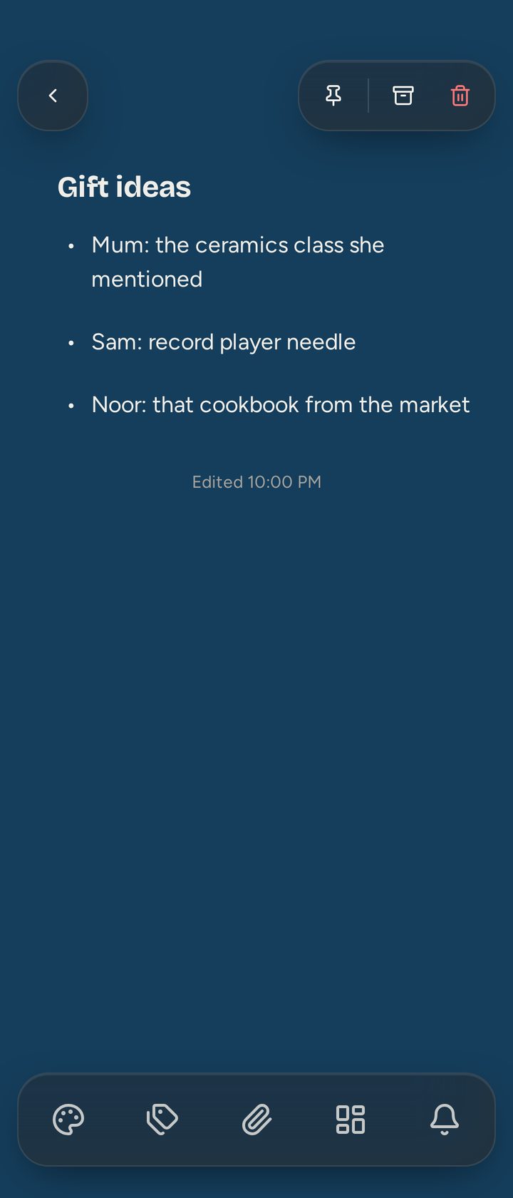 Open Background color and choose a different color for the note.